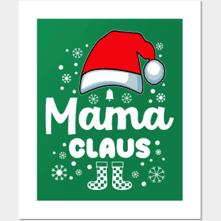 Mama Claus Santa Hat Christmas Family Posters and Art